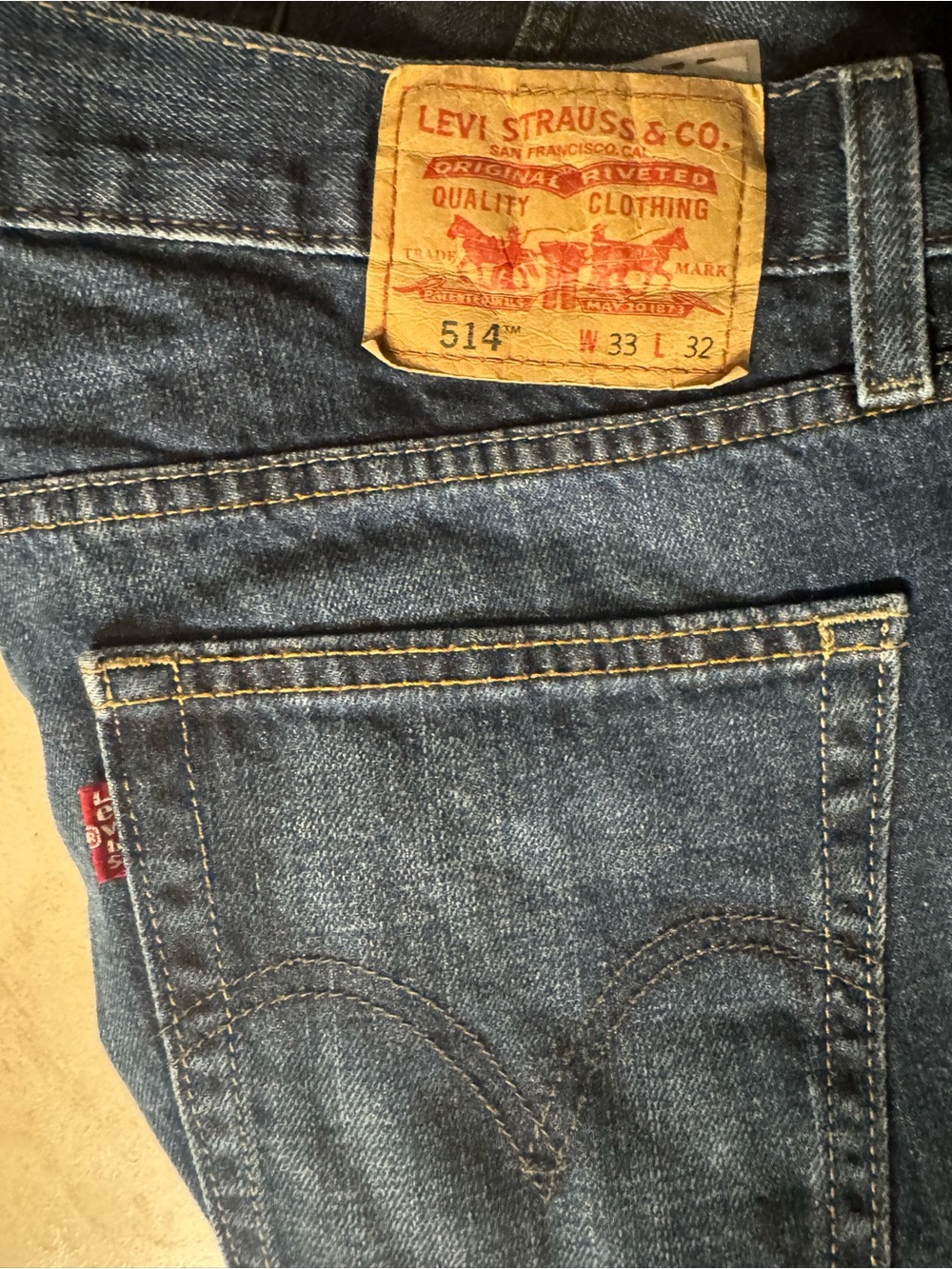 Levi's Slim Straight Jeans in Dark Blue Denim